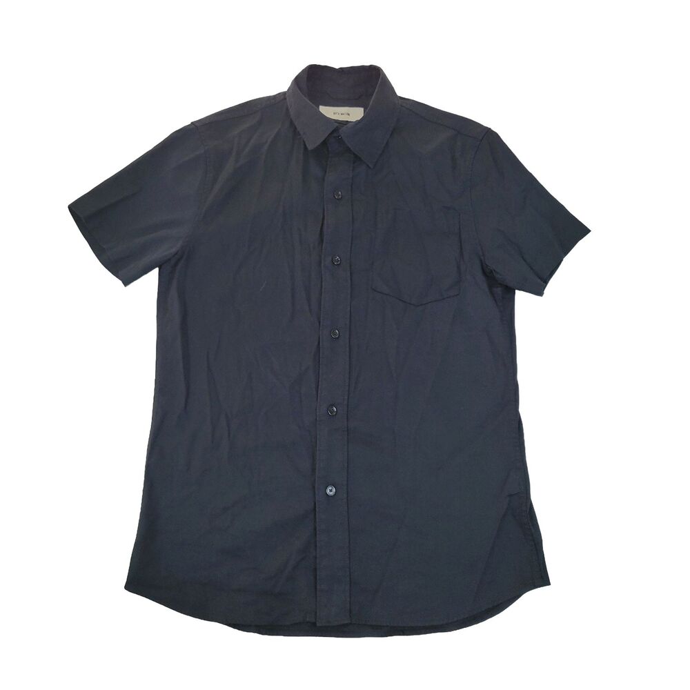 Buck Mason Button Up Shirt Mens XS Black Short Sleeve Casual Pocket